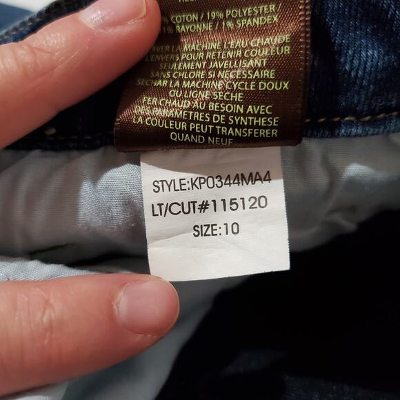 Kut from the Kloth Connie Distressed Frayed Hem Skinny Ankle Jeans Womens 10 - Picture 8 of 9